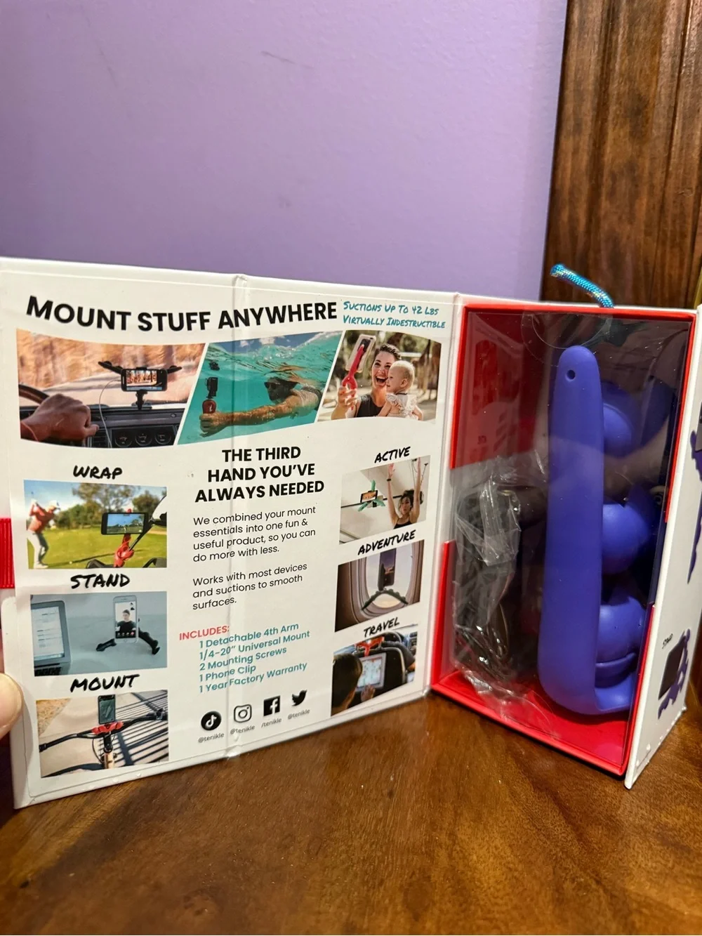 All‑in‑1 Tripod Mount — Purple